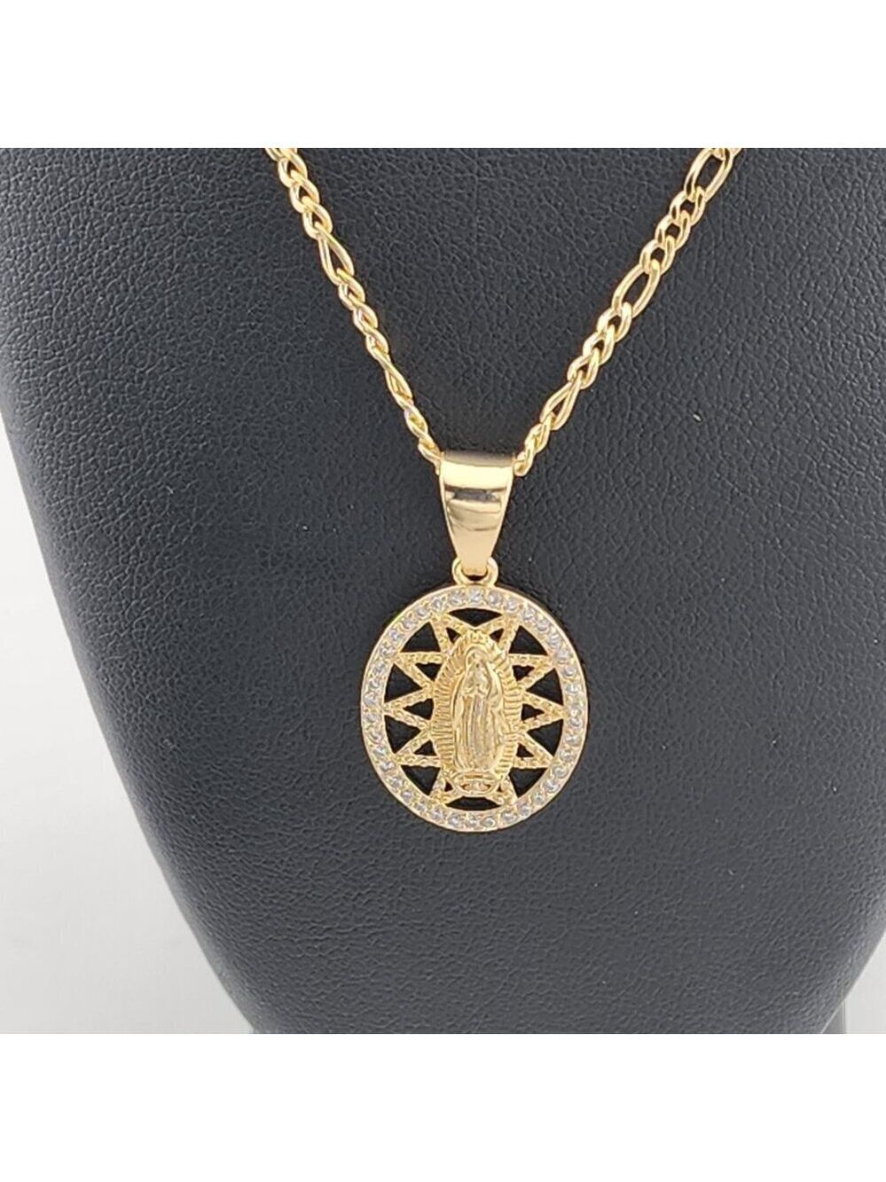 Brand New Brazilian 18k Gold Filled Virgen De Guadalupe Necklace - Picture 9 of 10